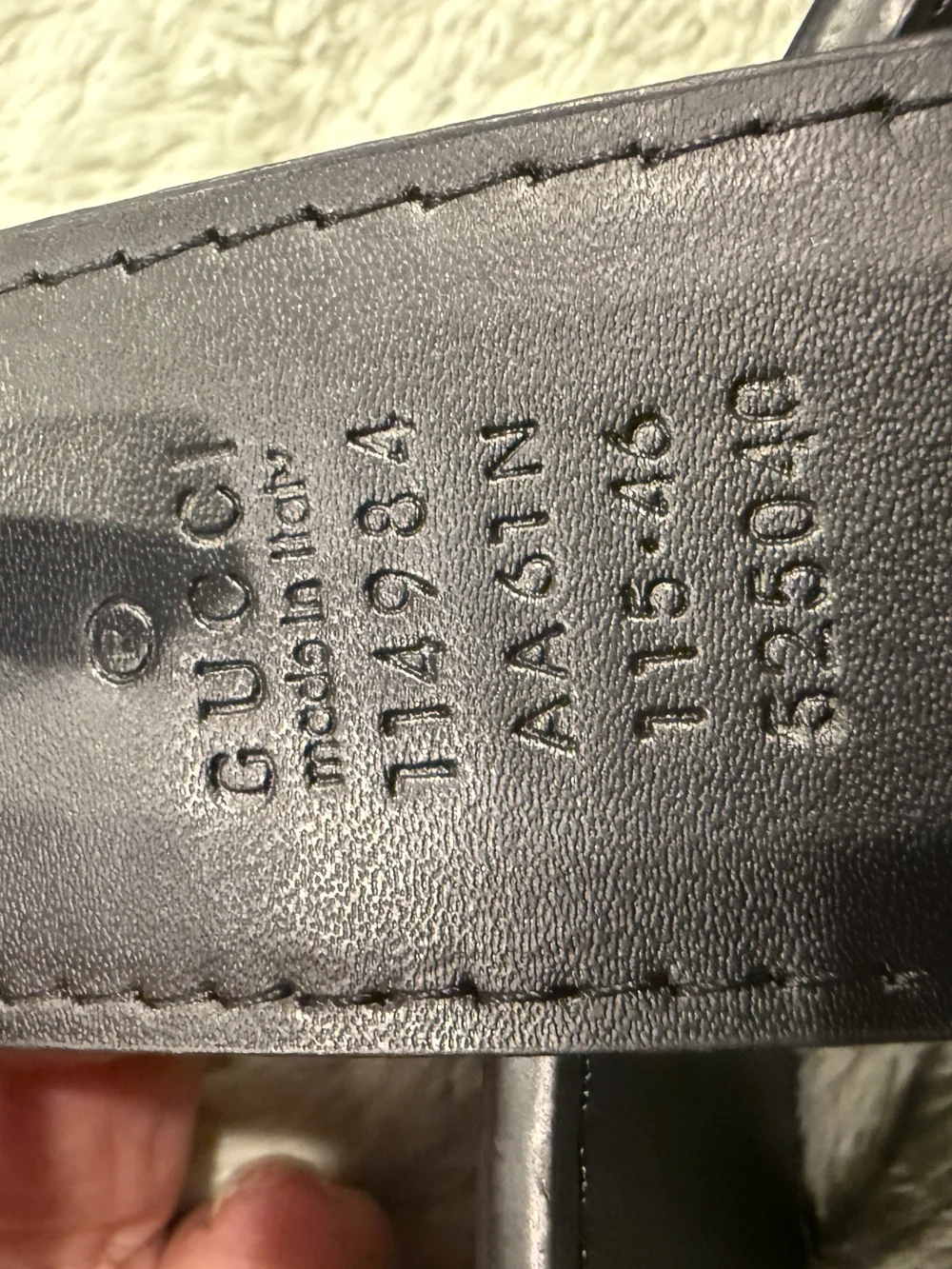Gucci Black Leather Belt with Gold Double G Buckle